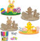 Ostern Basteln Holz, 4 St¨¹cke DIY Osterhase Deko, Hasen aus Holz zum Bemalen, Ostern Basteln Kinder, Ostereier zum Bemalen, Osterhase Holzhuhn Holzeier f¨¹r Ostern Geschenke Kinder