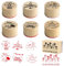 ARTGHJL Holzstempel Set, 7 Stück Happy Birthday Stempel Holz Rund Holzstempelset Handmade Stempel Klein Motivstempel, Vintage-Stempel für Scrapbooking, Karten, Kartenherstellung, Kunsthandwerk