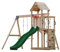 AXI Moos Spielturm aus Holz mit 2 Schaukeln & Strickleiter | XXL Spielhaus / Spielplatz für Kinder mit Kletterwand, Sandkasten & Rutsche , grün | Schaukelgerüst für den Garten..