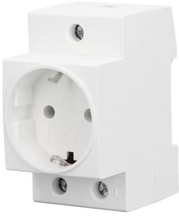 Prise sur Rail DIN Modulaire, Prise de Courant, Prise CA Unique, de intégré, Prise de Terre pour Panneau de Distribution, Prise Pratique Montée sur (UE AC250V
