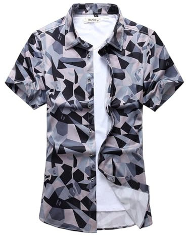 Ying Kurzarm Hawaiihemd Herren Hawaii Hemd Herren Kurzarm Herren Hemden Freizeithemden Für Persönlichkeit Herren Kurzarm Freizeithemden Für Herren AA-02 L