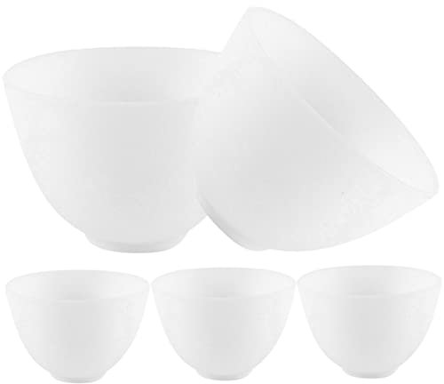 DRESSOOS 5stücke Teiliges Silikon Maskenmischschalen Mittlere Vielseitig Für Diy Gesichtsmaske Und Haaröl Praktische Hautpflege Werkzeuge Für Einfache Anwendung Und Bequeme Handhabung