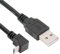 cablecc Câble d'alimentation et de données USB 2.0 Type-A vers 5 V Micro USB 5 broches coudé vers le haut pour téléphone, tablette, appareil photo 100 cm