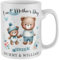 Purple Print House Personalised 1st Mothers Day Mug Mummy and Baby Custom Name Brown Bears Tea Coffee Cup Gift For Mum