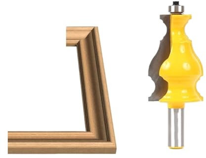 Fresas para Madera Broca enrutadora grande de 1/2 con vástago de 1/2, elegante, for molduras de marcos de fotos, for puertas, carpintería, cortador de espiga for herramientas de carpintería.