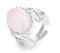 Hasdnker Anillo Anillos Mujer Hombre Rings Anillo De Piedra Natural para Hombre, Vintage, Ovalado, con Cuentas De Reiki, Ojo De Tigre, Amatista, Cristal Rosa, Anillos De Color Plata, Joyerí