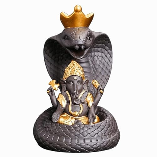 IUOUTG Quemador De Incienso De Reflujo De Buda De CeráMica, Fuente De Humo De Serpiente De Creatividad, Soporte De Incienso, Quemador, Soporte De Difusor, Cascada, Decoración Casera Hecha A Mano