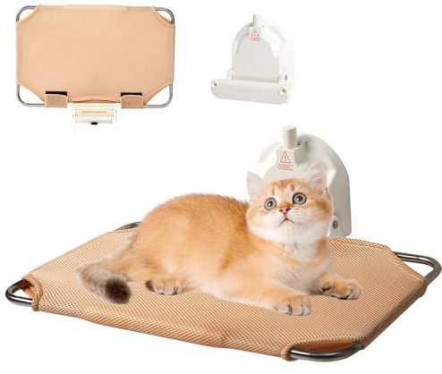 auvstar Hamac Chat Fenetre,Transat Chat avec Grandes Ventouses Puissantes,Facile à Monter Capacité de Charge Maximale de 25KG pour Fenêtres en Verre et Murs Intérieurs