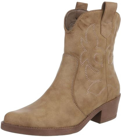 Ital Design Damenschuhe Stiefeletten Western- & Bikerboots