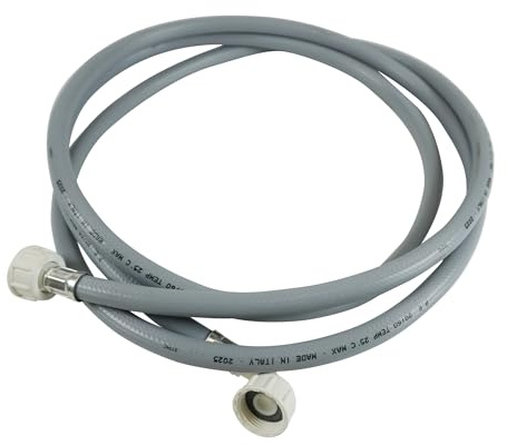 Distri+ - Universal-Wasserzulaufschlauch mit Dichtung - weiblich/weiblich gerade/abgewinkelt 3/4 Zoll - 6 m - Waschmaschine und Spülmaschine