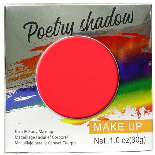 Peinture Corporelle Visage et Corps Rouge 30g - Palette Maquillage Professionnel Soluble à l'Eau pour Enfants et Adultes - Halloween, Carnaval, Spectacles