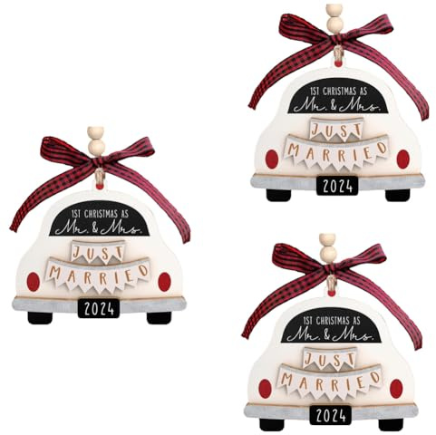 Bosiyrggrl Wedding Car Decoration, Our First Christmas Together Decoration, Wedding Car Wedding Christmas Tree Decoration
