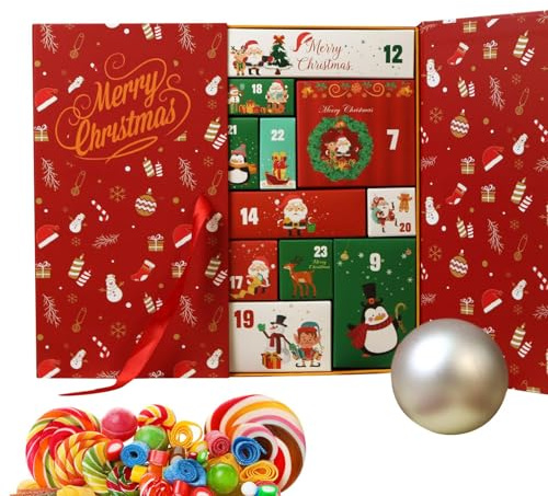 Leerer Adventskalender aus Karton – 1160 g DIY-Faltboxen mit festlichem Design, ideal für kreative Weihnachtsdekoration | Für Klassenzimmer, Feiern, Geschenke, Kinderzimmer, Büro, Familienanlässe