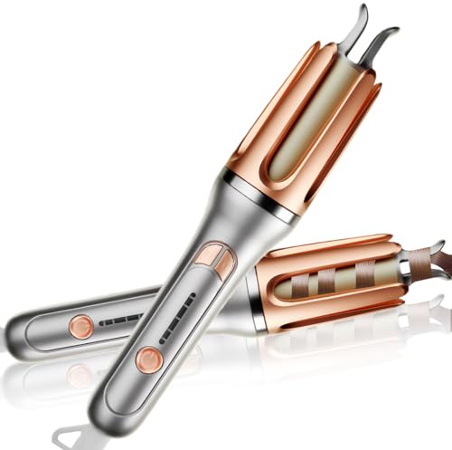 IGEAIIE Automatic Curling Iron 32mm, Self-Rotating Hair Curler with Ceramic Tourmaline Barrel, Portable Curling Wand, 30s Fast Heat-Up, 4 Temperature Settings, Anti-Scald, Auto Shut-Off