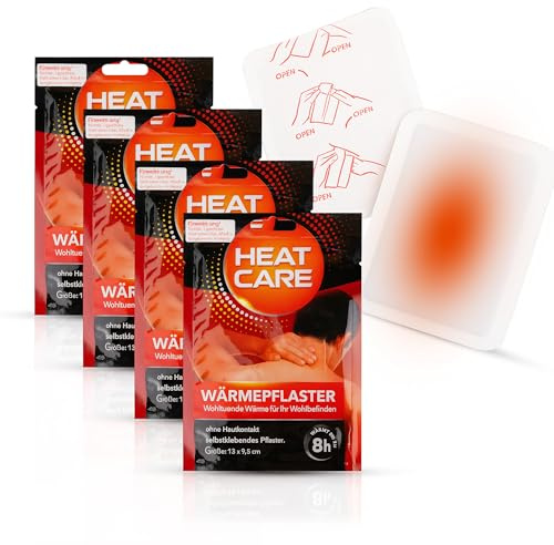 Bestlivings Wärmepflaster (13 x 9,5cm / 8er Pack) - selbstklebende Thermopflaster für Rücken, Nacken, Schulter und Körper - 8 Stunden wohlige Wärme - Natürliche Inhaltsstoffe