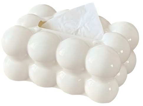 Zuckerwatte Box für Taschentücher - 20 x 13.5 x 8.7 cm Tücherbox in Wolkenform, Taschentuchbox Bubble, Praktische Tissue Box, Tücherbox Taschentuch Boxen für Schlafzimmer, Badezimmer, Wohnzimmer