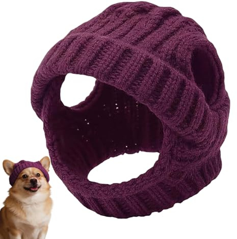Hundehut Gestrickte Weiche Mütze Mit Ohrenlöchern