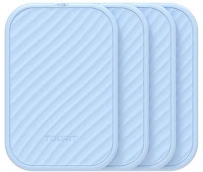 TOURIT Baterías de refrigeración Slim, juego de 4 baterías de refrigeración para bolsa más fría y mochila refrigeradora, reutilizables, duraderas, sin BPA, baterías de refrigeración flexibles