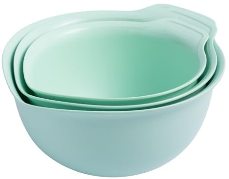 KitchenAid Universal Nesting Plastic Mixing Bowls, Set of 3, Spearmint