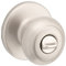Kwikset Cove Interior Privacy Door Knob with Lock, Door Handle for Bathroom and Bedroom, Satin Nickel Keyless Turn Lock Doorknob, with Microban Protection