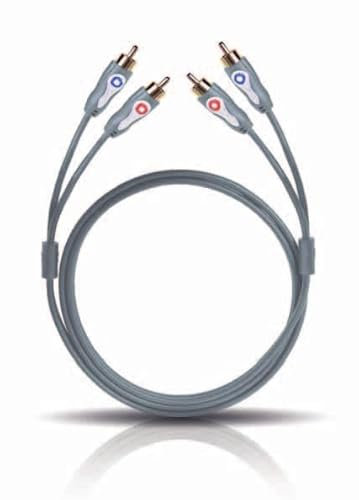 OEHLBACH Audio SL 2m 2m 2 x RCA 2 x RCA Antracita Cable de Audio - Cables de Audio (2 x RCA, Macho, 2 x RCA, Macho, 2 m, Antracita)