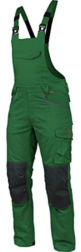 WÜRTH MODYF Arbeitslatzhose Stretch X - professionelle Arbeitshose für Herren - Latzhose mit Reißverschluss - in der Größe 60 in Grün