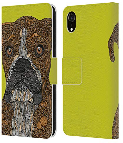 Head Case Designs Officially Licensed Valentina Boxer Dogs Leather Wallet Case Compatible With Apple iPhone XR