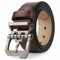 JingHao Gürtel Herren,Ledergürtel Herren 110-170cm,Jeansgürtel,Designer Schnalle,Große Taille Männer Gürtel 38mm Breit Schwarz Braun (145cm Fit für Taille 50-52,Schokolade)