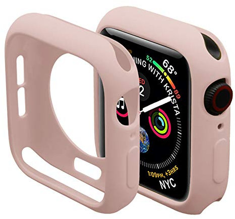 Mimall Funda Compatible con Apple Watch Series 3/2/1 38mm, Bumper Case Anticaída para iWatch, Suave Flexible TPU Funda Protectora Slim para Apple Watch Series 3/2/1 38mm - Color Rosa