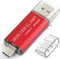 512GB Memoria USB de Tipo C, BorlterClamp Unidad Flash USB 3.0 de Doble Puerto, USB C OTG Memory Stick Pendrive para Smartphones, Tabletas y Computadoras (Rojo)