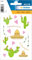 HERMA 15677 Aufkleber Kaktus Glitzer klein groß, 34 Stück, Sommer Sticker mit Sombrero Hut Herzen Motiv, Kinder Etiketten für Fotoalbum Tagebuch Poesiealbum Scrapbooking Geburtstag Dekoration Basteln