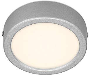 BRILONER - LED Deckenlampe mit neutralweißer Lichtfarbe, 7 Watt, 700 Lumen, LED Lampe, Deckenleuchte, Wohnzimmerlampe, Schlafzimmerlampe, Küchenlampe, Deckenbeleuchtung, 12x3,2 cm, Chrom-Matt