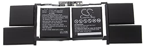 vhbw 1x Akku kompatibel mit Apple MacBook Pro Core I9 2.3G 15 inch Touch 2019 Vega Notebook (7300 mAh, 11,4 V, Li-Polymer)