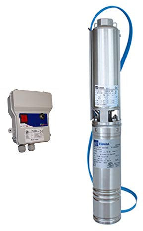 4WN4-9 POMPA SOMMERSA PER POZZI EBARA HP1 V230 MONOFASE 100LTMIN+BOX SALVAMOTORE CONDENSATORE
