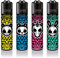 DHOBIA Clipper® Feuerzeuge - 4er Sets -neuste Kollektion + 1x Gratis Clipper (Skull #17) LMC97