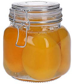 Vorratsdosen aus Glas mit Bügelverschluss, Vorratsgläser, Glasbehälter | eckige Form | 500 ml - 3000 ml | luftdicht, auslaufsicher, pflegleicht (650 ml)