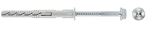 Fissaggio del telaio da parete con tassello in nylon 10 x 80 viti a testa esagonale a flangia, attacco TX KPR-FAST K, confezione da 50