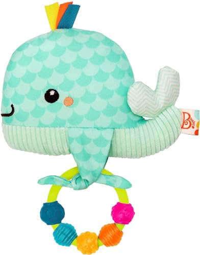 B. toys Whimsy Whale, Wal-Rassel für Babys mit Ringrassel