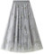 SotRong Überlagerter, mehrlagiger Tüllrock für Damen, elastischer, hoch taillierter A-Linien-Midirock, Mesh-Chiffon-Faltenrock mit Blumendekoration, M-grau, Einheitsgröße