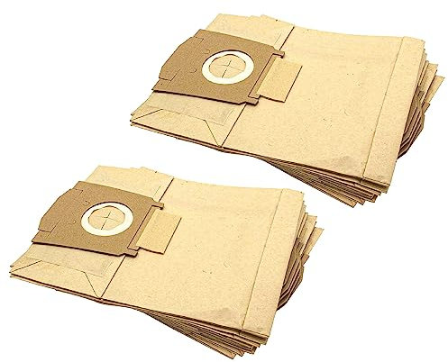 vhbw 20x Staubsaugerbeutel kompatibel mit Siemens 461 410/461410, 440, 1700, 1810 Staubsauger - Papier, 30cm x 21cm Sandfarben