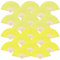 FEPITO 20 Pieces Handheld Yellow Paper Fan Paper Folding Fans with Bamboos for Wedding Gift, Party, Home