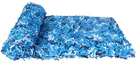 WYEUQ Camo Netting Oxford Stoff Jagd Shooting Army Für Camping Hide Bulk Roll Camouflage Net Outdoor Party Dekorationen Für Sonnenschirm Dekoration Jagd Blind Shooting-Blau 15x15m(49x49ft)