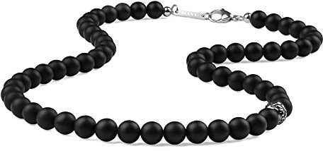GAVU Matter Onyx Halskette Kristall für Männer Steinkette für Herren 60 cm