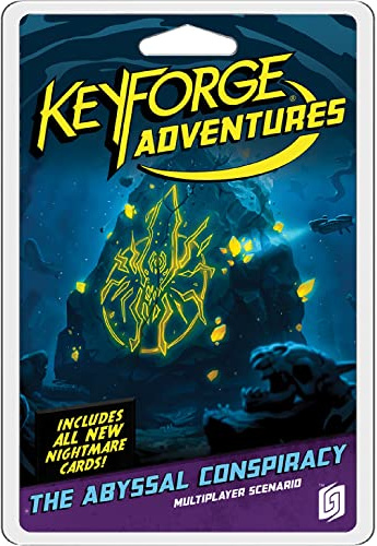 Asmodee Ghost Galaxy Keyforge Adventures The Abyssal Conspiracy Card Game | Strategy with Solo & Cooperative Mode for Adults Teens Ages 14+ 1-3 Players Avg. Playtime 45-90 Minutes, Multicolor (KFA02)