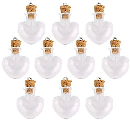 COSINE 10pcs Copa de Cristal Botella de Cristal Ampollas Colgantes Botella de Forma de