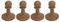 Alomejor 4Pcs Proof Camping Zeltstangen Markisenstange Stützstange Zeltstangen Blitzschutz für Camping Wandern (Sandfarbe)
