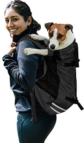 Galatée Hunderucksack, Verstellbarer Hunderucksack Für Kleine Und Mittelgroße Hunde, Einfach Zu Transportieren, Haustierrucksack für Spaziergänge im Freien, Wandern, Bergsteigen, Reisen(M, Schwarz)