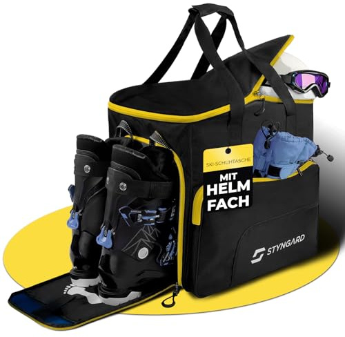 STYNGARD Borsa porta scarponi con scomparto per casco e scarponi [54 L] - Borsa per scarponi da sci con funzione zaino da sci modello Sölden