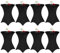 8 Stück Schwarz Stehtisch Hussen Stehtische, Stehtischhusse für Ø 80-85 cm Stehtische und Bistrotische, Stretch-Tischdecke mit Fußtaschen für Hochzeit Geburtstagsfeier Bankett(80 cm, Schwarz)