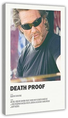 KOURT Death Proof Minimalistisches Filmposter Leinwand Poster Wandkunst Dekor Druck Bild Gemälde für Wohnzimmer Schlafzimmer Dekoration Rahmen: 60 x 90 cm